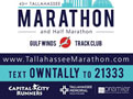 2017 Tallahassee Marathon Yard Sign - Gulf Winds Track Club