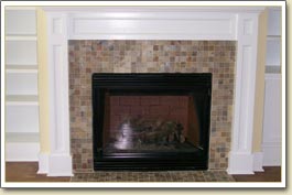 The Midwood fireplace